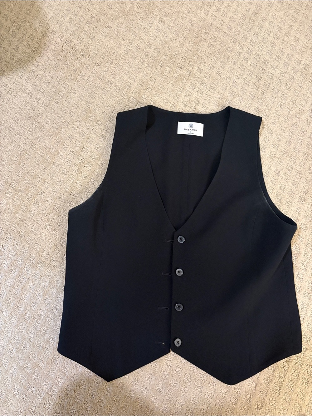 Aritzia Black Tailored Button-Front Vest